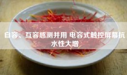自容、互容感测并用 电容式触控屏幕抗水性大增